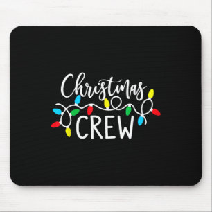 Christmas Crew Xmas Lights Pajama Happy Holiday Bo Mouse Pad