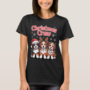 Christmas Crew Xmas Puppy Dog Funny Christmas Bern T-Shirt