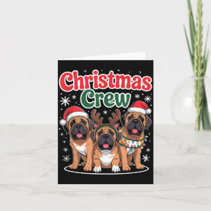 Christmas Crew Xmas Puppy Funny Christmas English Card