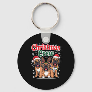 Christmas Crew Xmas Puppy Funny Christmas English Key Ring