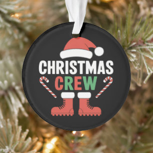 Christmas Crew Xmas Tree Holiday Matching Family Ornament