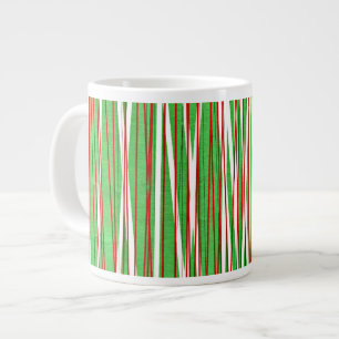 Christmas Crisscross, red and green Large Coffee Mug