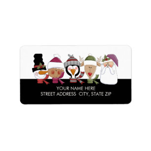 Christmas Critters Address Mailing Labels