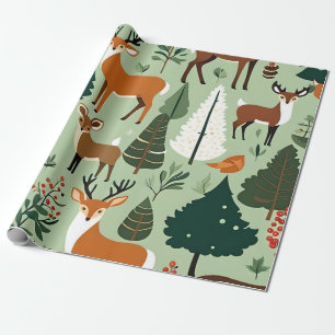 christmas critters wrapping paper