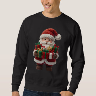 Christmas Crochet Santa Men’s Sweatshirt