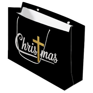 Christmas Cross Family Matching Jesus Gift Idea Large Gift Bag