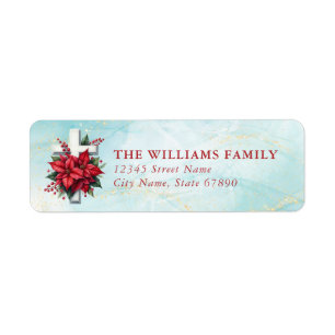 Christmas Cross Return Address Labels