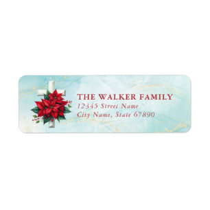 Christmas Cross Return Address Labels