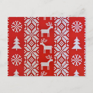 Christmas Cross Stitch Postcard