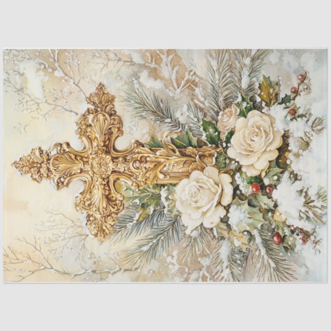 Christmas Cross Tissue Paper (Front)