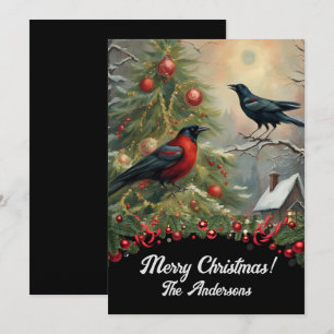 Christmas crow 5, Merry Christmas! Christmas card