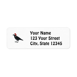 Christmas Crow Return Address Label