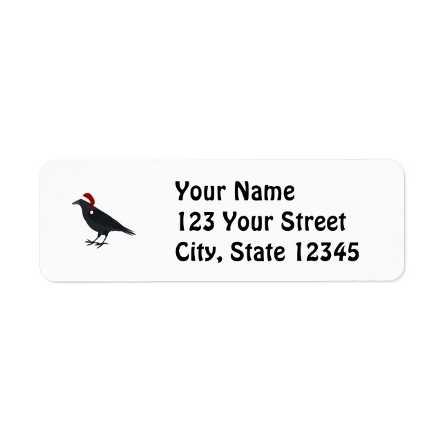 Christmas Crow Return Address Label (Front)