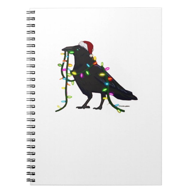 Christmas Crow Tis The Season Notebook (Front)