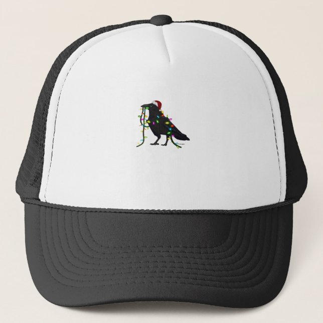 Christmas Crow Tis The Season Trucker Hat (Front)