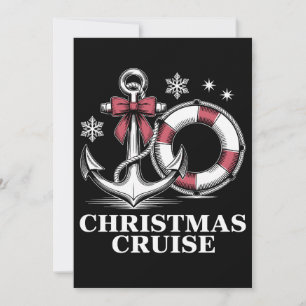 Christmas Cruise Anchor Life Ring Bow Cruising Invitation
