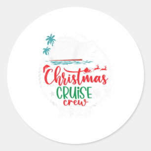 Christmas Cruise Crew 2025 Xmas Family Pyjamas Hol Classic Round Sticker