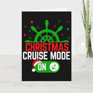 Christmas Cruise Mode On Cruise Ship Christmas Card