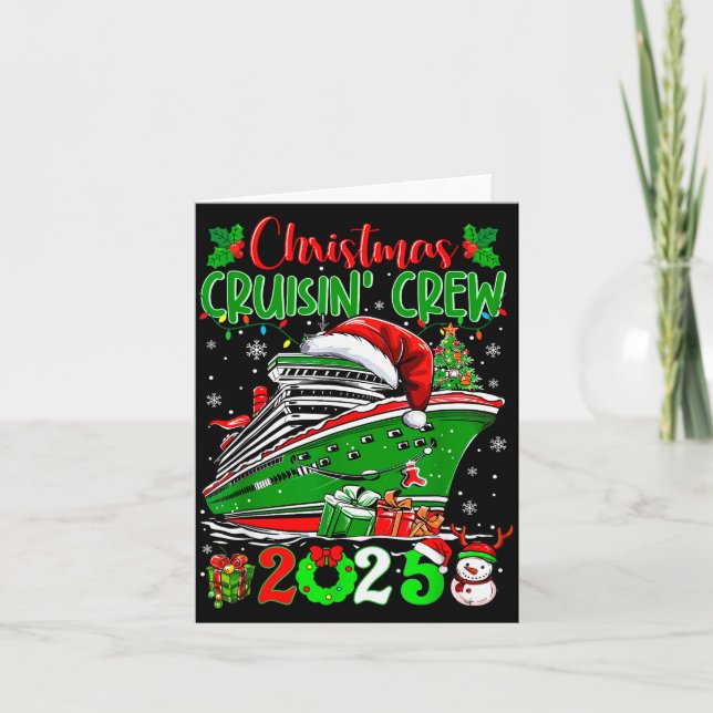 Christmas Cruisin Crew 2025 Matching Family Cruise Card (Front)