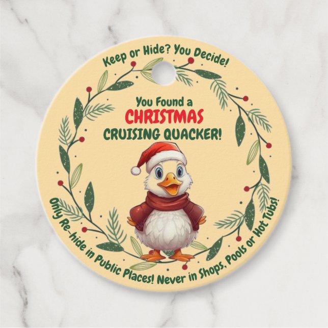 Christmas Cruising Duck Tags (Front)