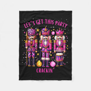 Christmas Crushing It Nutcracker - Funny Retro Ugl Fleece Blanket