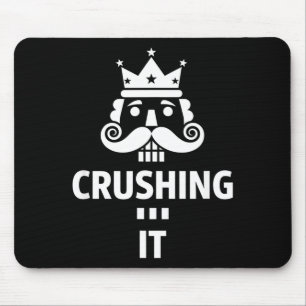 Christmas Crushing It Nutcracker - Funny Retro Ugl Mouse Pad