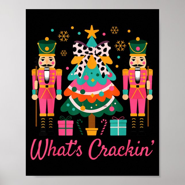 Christmas Crushing It Nutcracker - Funny Retro Ugl Poster (Front)