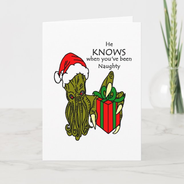 Christmas Cthulhu Holiday Card (Front)