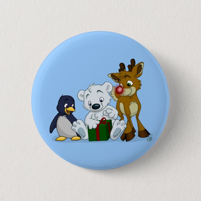 Christmas Cubs Button (Front)