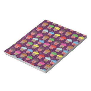 Christmas cup cakes notepad