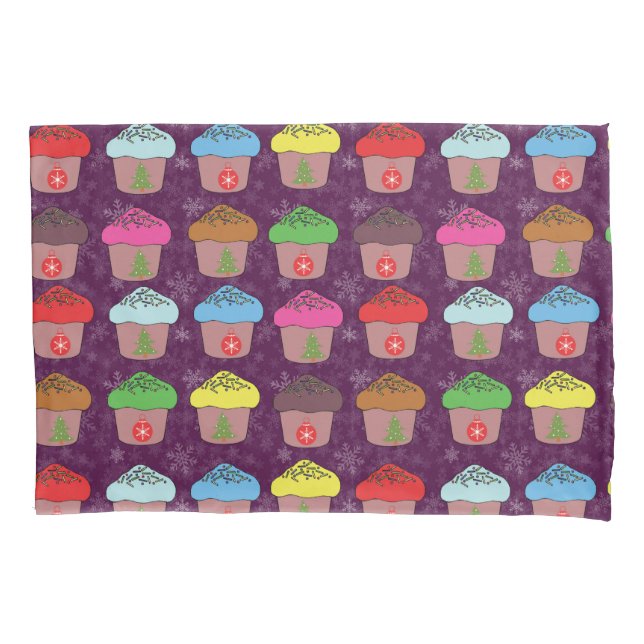 Christmas cup cakes pillowcase (Front)