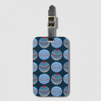 Christmas cup luggage tag
