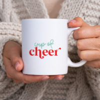 Christmas cup of cheer modern font mug