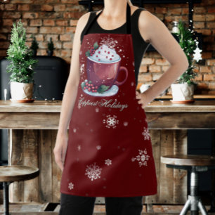 Christmas Cup of Hot Chocolate Red Apron