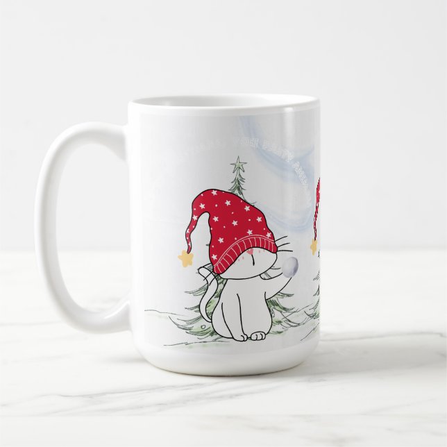 Christmas cup with snowball (Left)