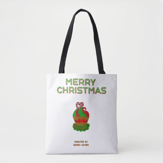 Christmas Cupcake All-Over-Print Tote Bag (Front)