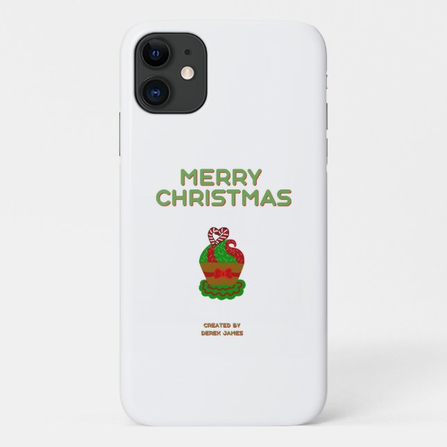 Christmas Cupcake Apple iPhone 11 Case (Back)