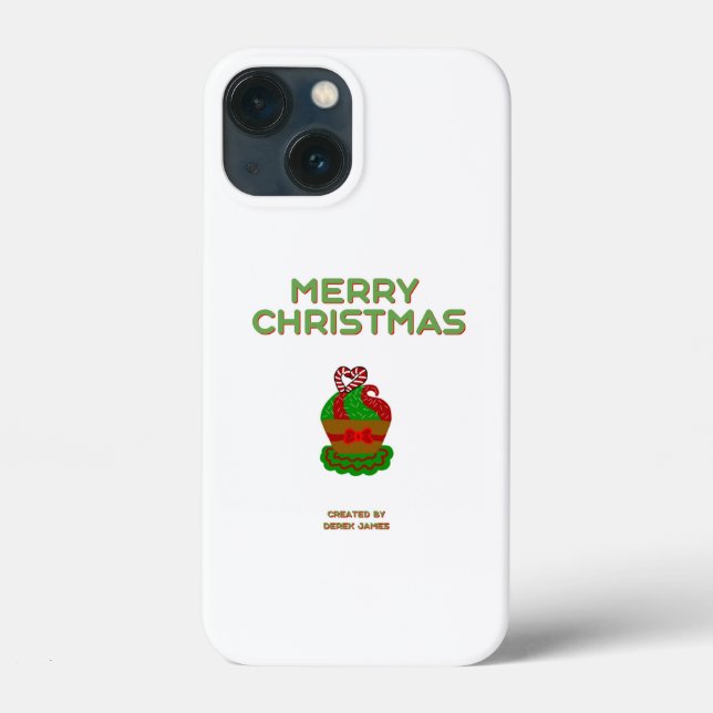 Christmas Cupcake Apple iPhone 13 Mini Case (Back)