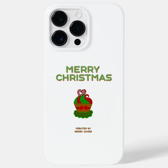 Christmas Cupcake Apple iPhone 14 Pro Max Case (Back)