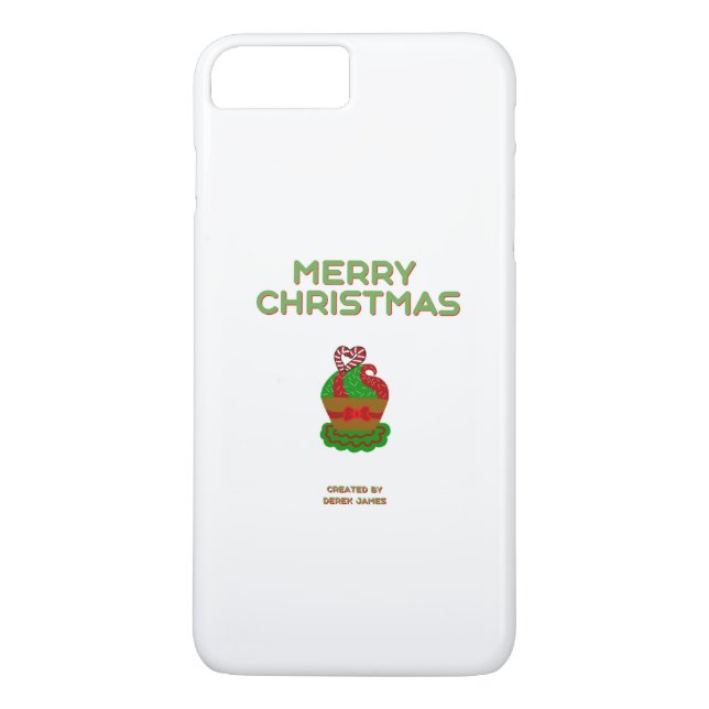 Christmas Cupcake Apple iPhone 8/7 Plus Case (Back)