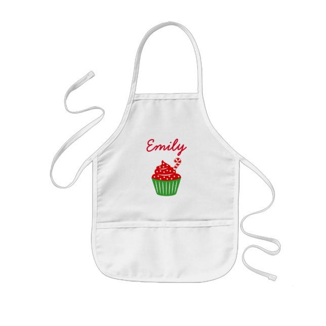 Christmas cupcake baking apron for children (Front)