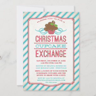 Christmas Cupcake Exchange Party Invitation