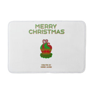 Christmas Cupcake Medium Bath Mat
