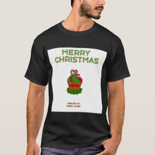 Christmas Cupcake Men's Black Basic T Shirt