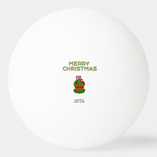Christmas Cupcake Ping Pong Ball