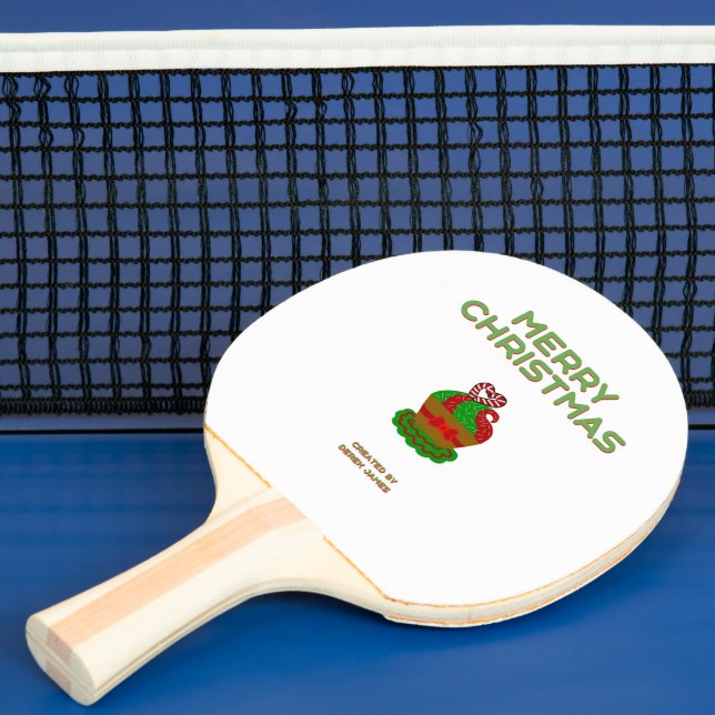 Christmas Cupcake Ping Pong Paddle (Insitu)