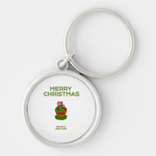 Christmas Cupcake Premium Round Keychain