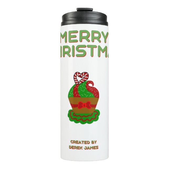 Christmas Cupcake Thermal Tumbler (Front)