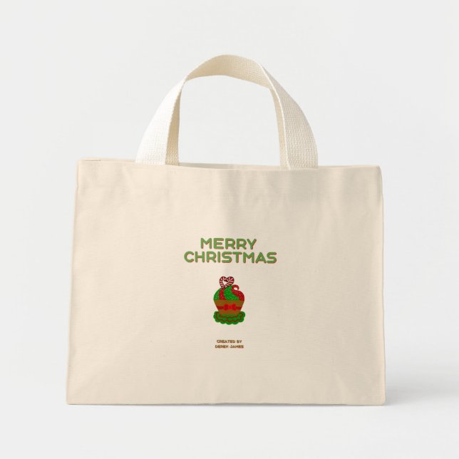 Christmas Cupcake Tiny Tote Bag (Front)