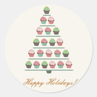 Christmas Cupcake Tree Stand Sticker